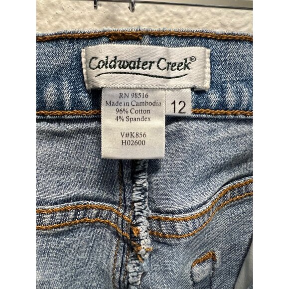 Coldwater Creek Womens Straight Leg Denim Jeans Size 12 Blue 96% Cotton 4% Spand - Picture 3 of 5